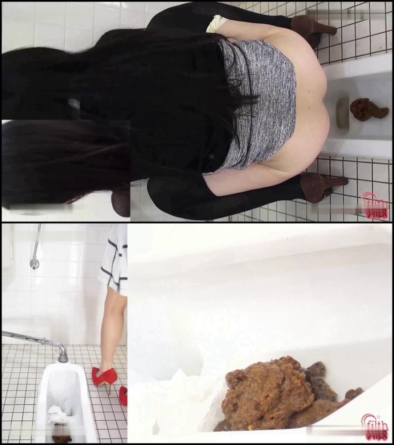 Cuties girls pooping in public toilet - BFFF-75 (FullHD 1920x1080)